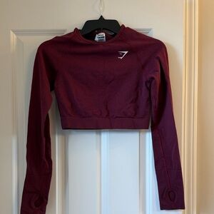 Gymshark Burgundy Athletic Top